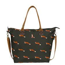 Sophie Allport Foxes Oilcloth Oundle Bag