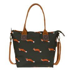 Foxes Mini Oilcloth Oundle Bag