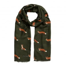 Sophie Allport Foxes Printed Scarf