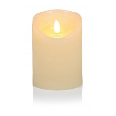 Accents Cream Flickerbright Textured Candle With Timer