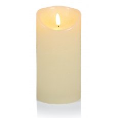 Accents Cream Flickerbright Textured Candle With Timer