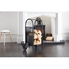 Inglenook Large Log Cart on Wheels with Companion Set