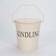 Inglenook Cream Kindling Bucket with Lid