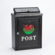 Cast Aluminium Black Dragon Postbox