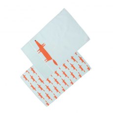 Mr Fox S/2 Tea Towels Blue