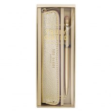 Ted Baker Touch Screen Light Gold Pen & Pouch