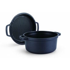 24cm Round Casserole & Grill Pan