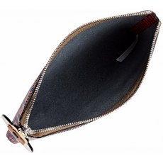 Flower Foulard Cosmetic Pouch Navy & Red