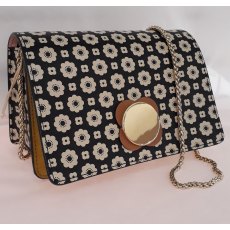 Flower Foulard Mini Sweet Pea Bag Black & Cream