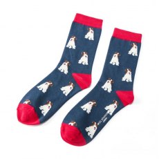 Fox Terrier Socks Dusky Pink