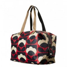 Orla Kiely Matt Laminated Spring Bloom Zip Holdall Poppy