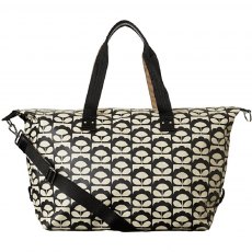 Orla Kiely Matt Laminated Spring Bloom Zip Holdall Charcoal