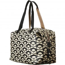 Orla Kiely Matt Laminated Spring Bloom Zip Holdall Charcoal