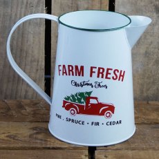 Christmas Jug With Farm Fresh Print