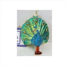 Glass Peacock Hanging Ornament