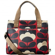 Matt Laminated Zip Messenger Poppy