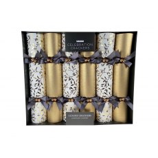 Golden Mistletoe Crackers 6pc