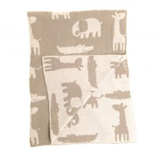 Ziggy Grey & White Safari Blanket