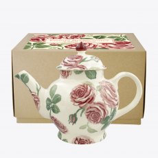 Pink Roses 4 Mug Teapot Boxed