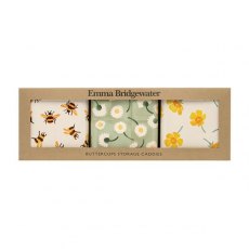 Emma Bridgewater Buttercups Square Tins Set Of 3