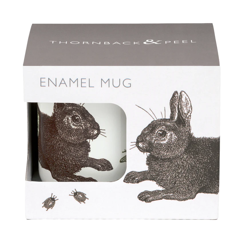 Thornback & Peel Rabbit & Cabbage Enamel Mug
