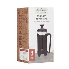 Matt Black S/S Cafetiere  3 Cup 350ml