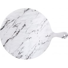 Kitchen Craft Round Melamine Marble-Effect Food Serving Platter