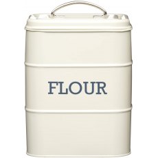 Kitchen Craft Steel Flour Storage Tin Cream