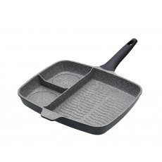 MasterClass Aluminium Three Section Grill Pan