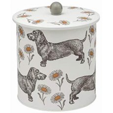 Thornback & Peel Dog & Daisy Biscuit Barrel With Biscuits