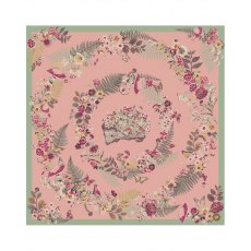 Powder Floral Hedgehog Satin Square