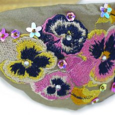 Powder Pansy Headband Stone