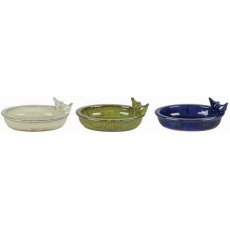 Fallen Fruits Ceramic Oval Bird Bath (assorted)