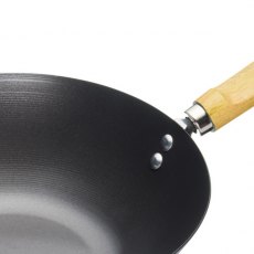 KitchenCraft World Of Flavours Oriental Carbon Steel Non Stick Wok 20cm