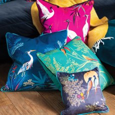 Sara Miller Heron Cushion Teal 50x50cm