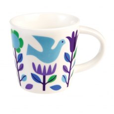 Folk Doves Porcelain Mug