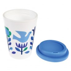 Folk Doves Reusable Travel Mug