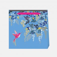 Sara Miller Blue Hummingbird Medium Gift Bag