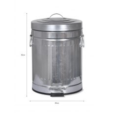 Garden Trading Pedal Bin Galvanised Steel 5L