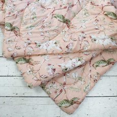 Powell Craft Peach Blossom Double Quilted Throw 265x220cm