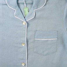 Powell Craft Sky Blue Linen Pyjamas