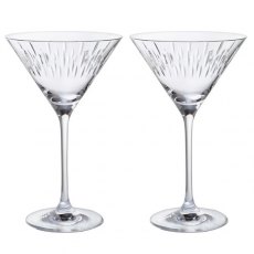 Dartington Crystal Limelight Mitre Martini Pair