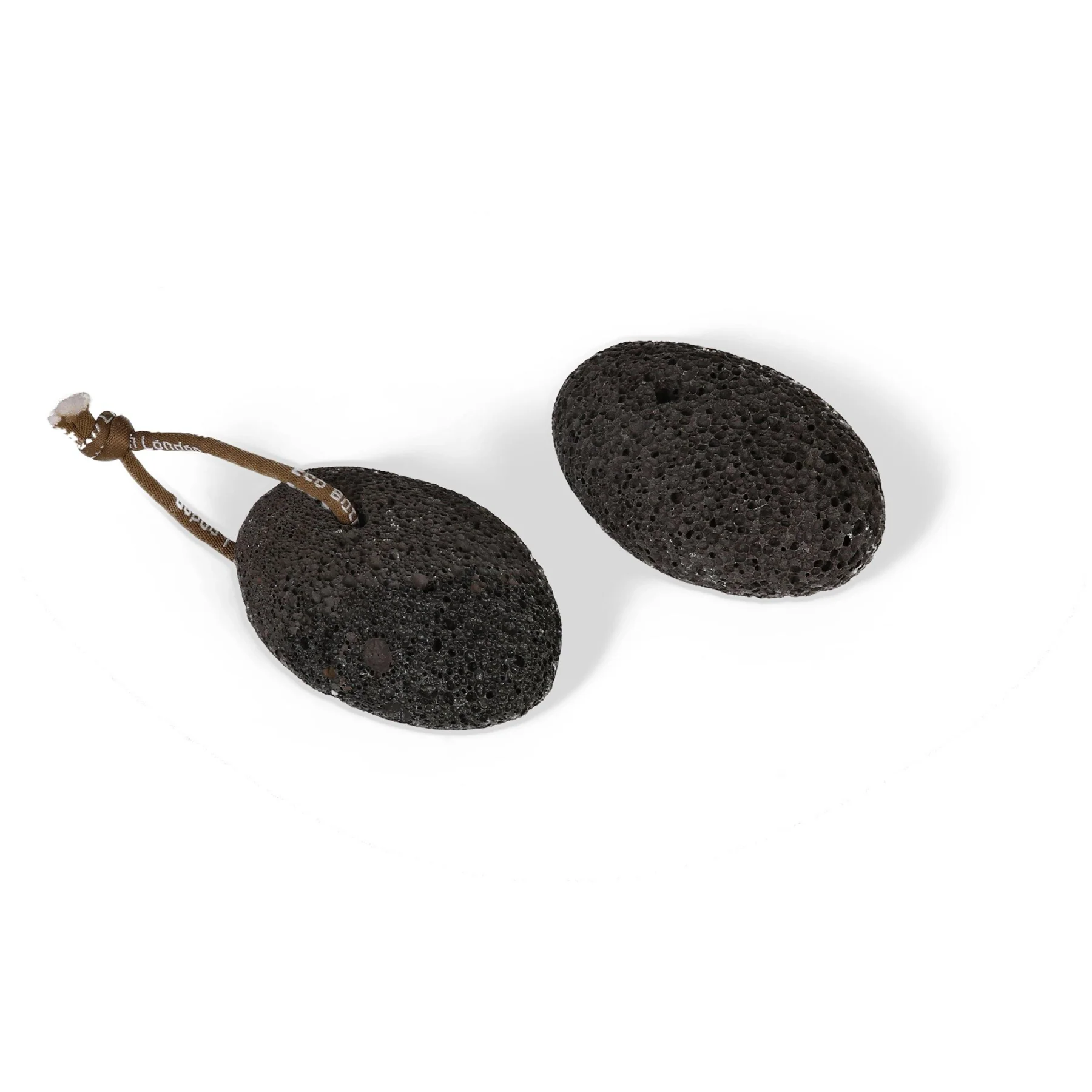 Eco Bath Natural Pumice Volcanic Stone With Rope - Black