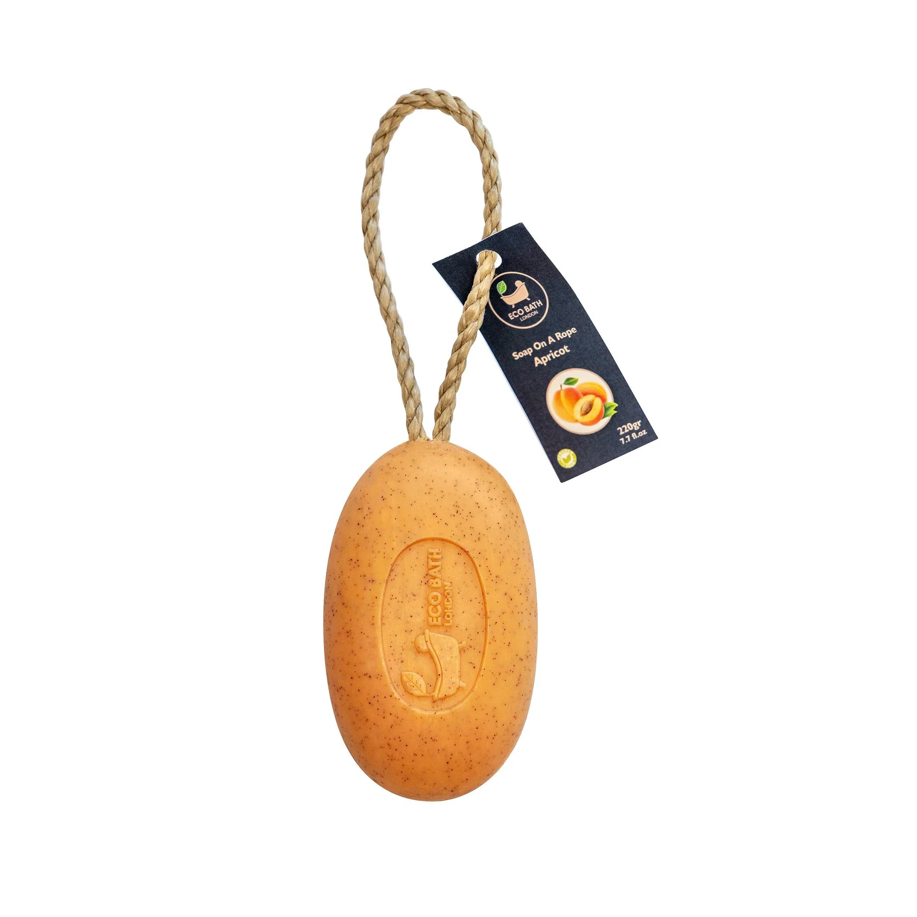 Eco Bath Soap On A Rope Apricot