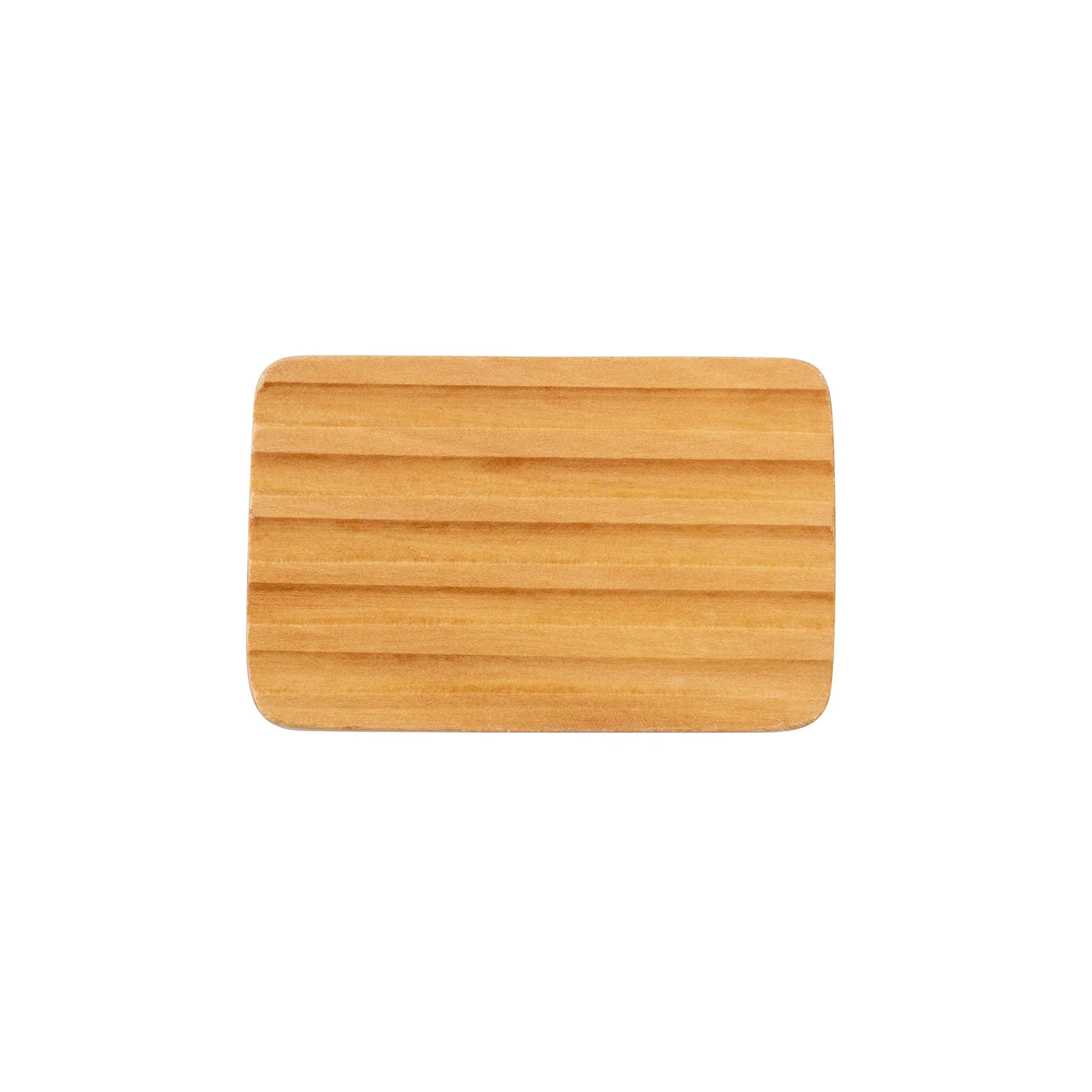 Eco Bath Soap Dish Beech Wood Ridged