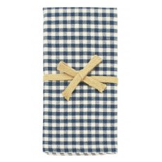 Walton & Co Auberge Check Napkin Set Nordic Blue