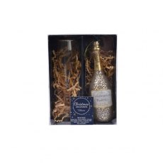 Glass Champagne Figure Gift Set