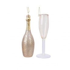 Glass Champagne Figure Gift Set