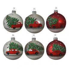 Glass Deco Bauble Car 2 Asstd