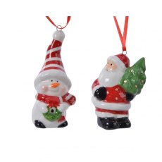 Dol Christmas Figures With Hanger 2 Assorted